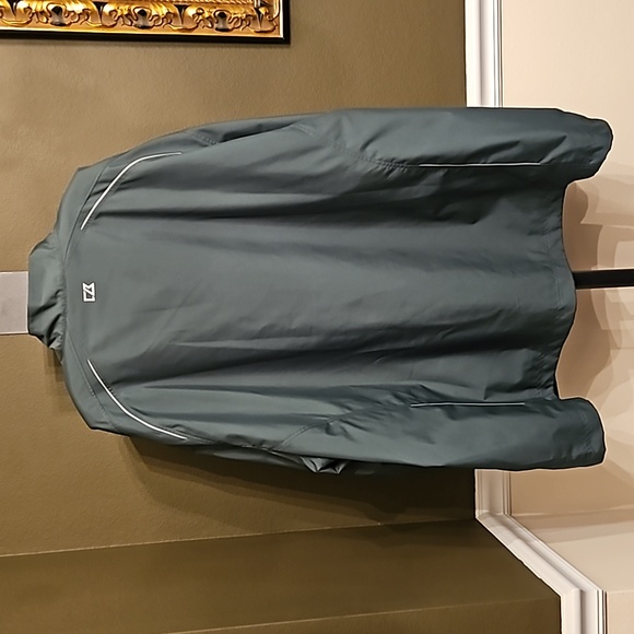 Cutter & Buck Men's CB Wind Rain WeatherTec Beacon Full Zip Jacket sz 5TG Coat - Picture 7 of 12